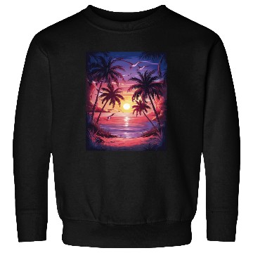 Discover summer beach "Tropical Twilight Serenity" Sweatshirts