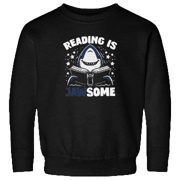 Discover Reading Is Jawsome Shark Reader Book Lover Sweatshirts