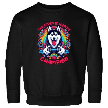 Discover Power Play Pup - The Esports Husky Champion Sweatshirts