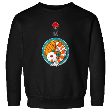Discover Harmony of Koi Fish and Katsu Delight Sweatshirts