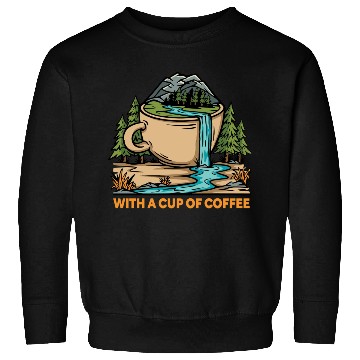 Discover coffe n nature mountains Classic Sweatshirts