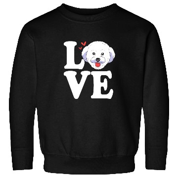 Discover Cute Dog Face I Love My Bichon Frise Sweatshirts