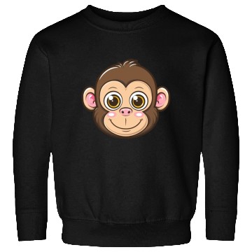 Discover Adorable Monkey Face With Big Eyes Sweatshirts