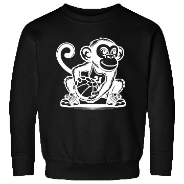 Discover Sporty Monkey With Basketball Sweatshirts