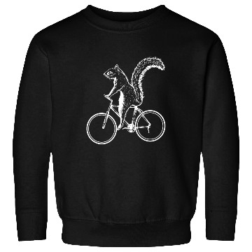 Discover Squirrel On A Bicycle Funny Chipmunks Animal Lover Sweatshirts