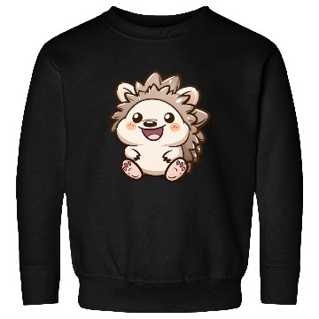 Discover Adorable Smiling Hedgehog Cartoon Sweatshirts