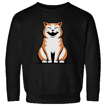 Discover Happy Orange Tabby Vector 3 Colors Sweatshirts