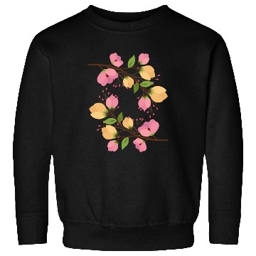 Discover Flowers rose and yellow Sweatshirts