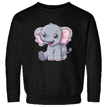Discover Adorable Baby Elephant Joyful Smile Sweatshirts