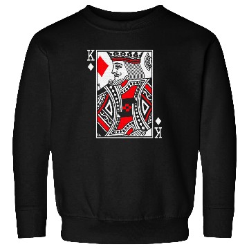 Discover King Poker Card of Diamonds Playing Cards Sweatshirts
