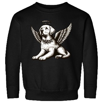 Discover Labrador angel wings black white halo Sweatshirts