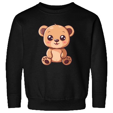 Discover Adorable Brown Bear Cub With Big Eyes Sweatshirts