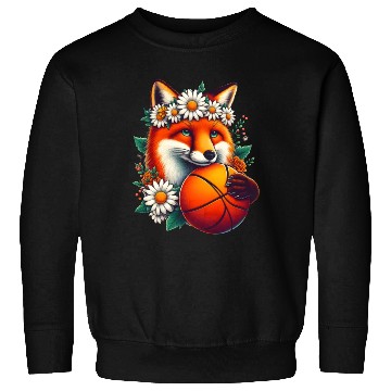 Discover Fox Holding Basketball with Daisy Fox Lovers Sweatshirts