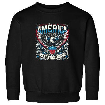 Discover Independence Day Art 4 July American Eagle Free Sweatshirts