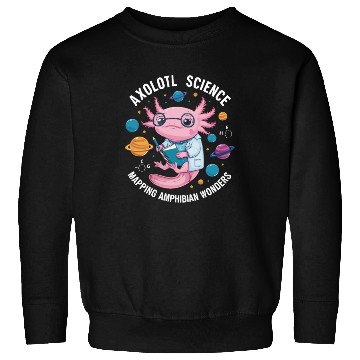 Discover Axolotl Science Teacher Mexican Salamander Sweatshirts