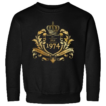 Discover 50th birthday "Semper Verum - Established 07/1974 Sweatshirts