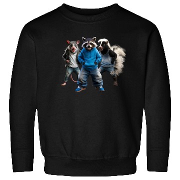 Discover STREET CATS, RACCOON POSSUM SKUNK Sweatshirts