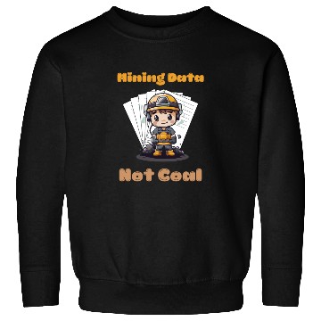 Discover Cute Chibi Coal Miner Data Mining with Papers Illu Sweatshirts
