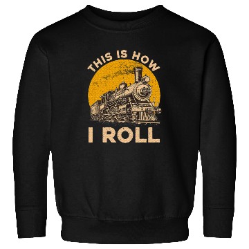 Discover Cool Train Art Railroad Crossing Train Lover Sweatshirts