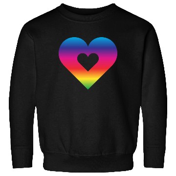 Discover Rainbow Heart Homosexuality LGBT Love Sweatshirts