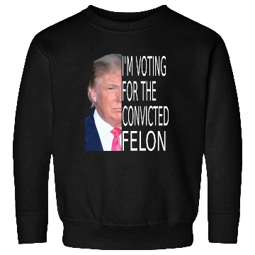 Discover I'm Voting For The Convicted Felon Funny Pro Trump Sweatshirts