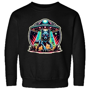 Discover Alien wolf landing Sweatshirts