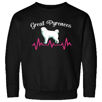Discover Pet Lover Great Pyrenees Dog Heartbeat Sweatshirts
