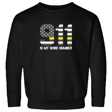 Discover 911 Is My Work Number Dispatcher Funny Dispatch911 Sweatshirts