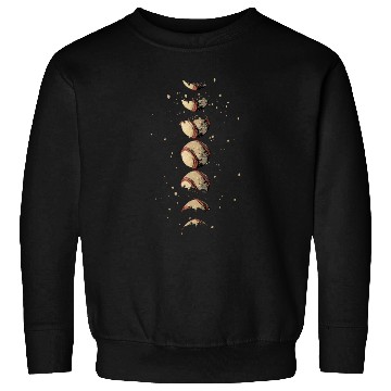 Discover Classic Softball Baseball Moon Phases Vintage Sweatshirts