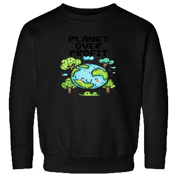 Discover Planet Over Profit Earth Day Sweatshirts