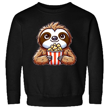 Discover Funny sloth popcorn cinema movie Sweatshirts