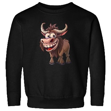 Discover Happy Yak Cartoon Character Fun Sweatshirts