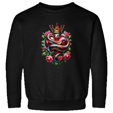 Discover Royal Snake and Roses Heart Sweatshirts