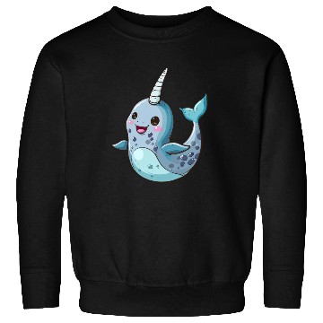 Discover Adorable Narwhal Cartoon Enchantment Sweatshirts