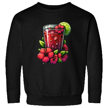 Discover Red Flower Hibiscus Tea Sweatshirts