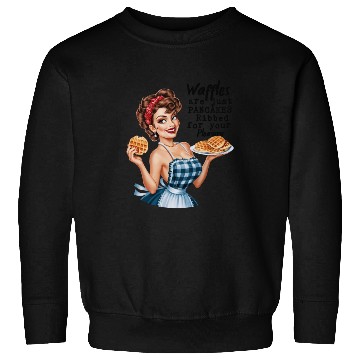 Discover Waffle Delight: Retro Housewife Humor Sweatshirts