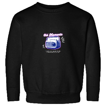 Discover Lilac Black Halftone Radio Portrait Sweatshirts