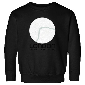 Discover London Map with GPS location Sweatshirts