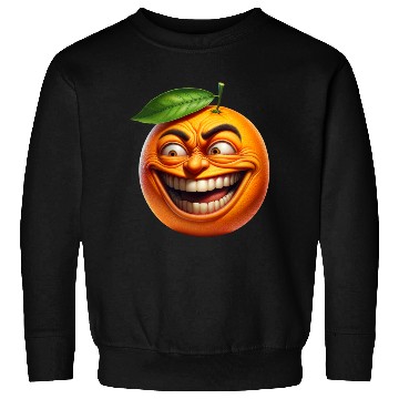 Discover Crazy Orange a Comically Exaggerated Face Sweatshirts