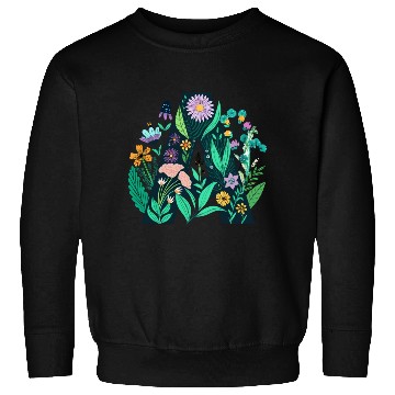 Discover Green 'A' with Pastel Flowers Sweatshirts