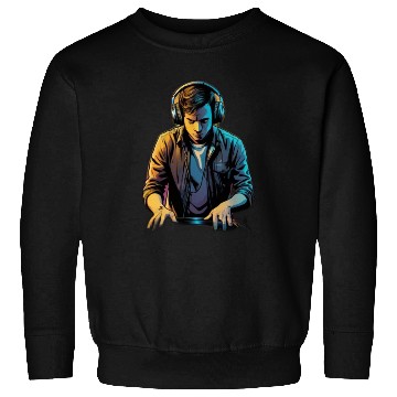 Discover Neon DJ Youth Illustration Sweatshirts