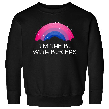 Discover Im the Bi with Biceps Bisexual LGBTQ Bi Pride LGBT Sweatshirts