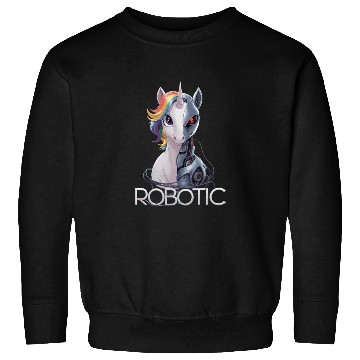 Discover Funny Unicorn Robot Robotic Cuddling Cyborg Sweatshirts