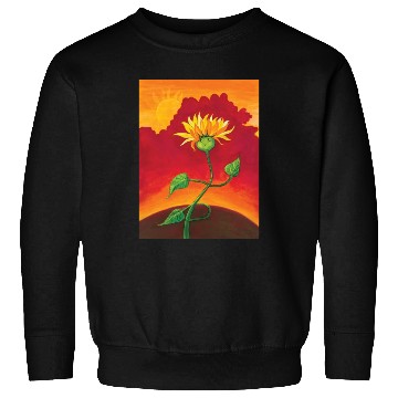 Discover Cute Sunflower At Sunset Illustration Sweatshirts