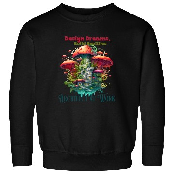 Discover Engineer Architect at Work, Fun Illustration Sweatshirts
