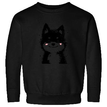 Discover Smiling Black and White Dog Sweatshirts