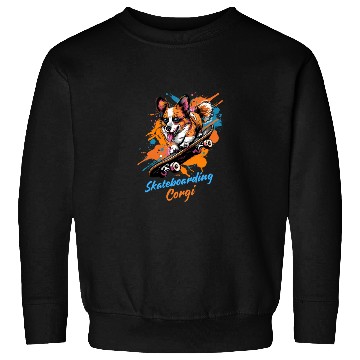 Discover Skateboarding Corgi Adventure Sweatshirts