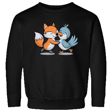 Discover Cute Fox and Bird Friends Sweatshirts