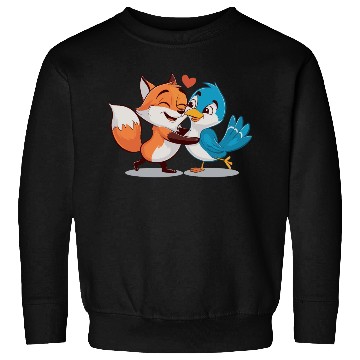 Discover Cute Fox and Bird Love Sweatshirts