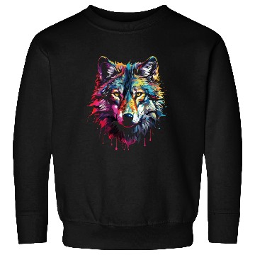 Discover Big Colorful Wolf Sweatshirts